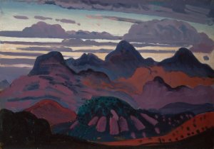 Deep Twilight, Pyrenees by James Dickson Innes Oil Painting
