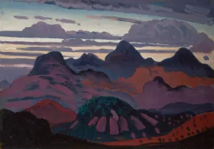 Deep Twilight, Pyrenees by James Dickson Innes Oil Painting