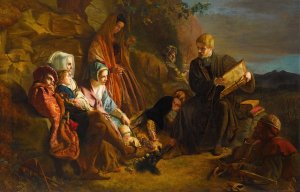 The Earliest Congregation of Scottish Reformers by James Drummond Oil Painting