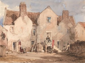 Fishermen's Houses at Sculcoats near Hull, Yorkshire by James Duffield Harding Oil Painting