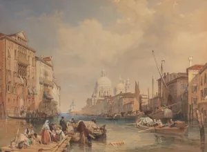 The Grand Canal, Venice by James Duffield Harding The Grand Canal, Venice by James Duffield Harding Oil Painting