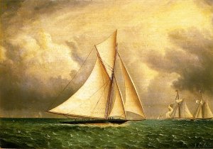 The Approaching Storm by James E Buttersworth Oil Painting