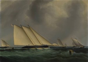 Yacht Race by James E. Buttersworth Oil Painting