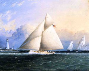 Yacht Race Oil painting by James E Buttersworth