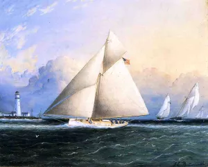 Yacht Race by James E Buttersworth Oil Painting
