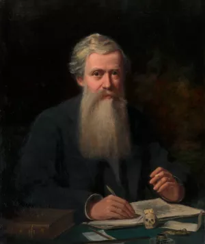 Portrait of Elliot Coues by James Edward Barclay Oil Painting