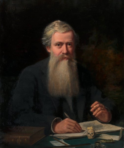 Portrait of Elliot Coues  by James Edward Barclay - Hand-Painted Oil Painting Reproduction