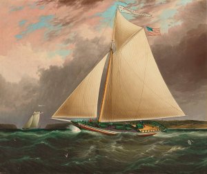 Hudson River Sloop by James Edward Buttersworth Oil Painting