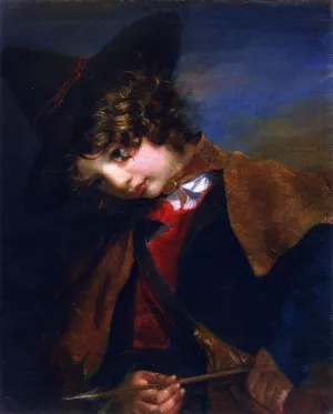 Cupid Disguised as a Roman Shepherd Boy by James Edward Freeman Oil Painting