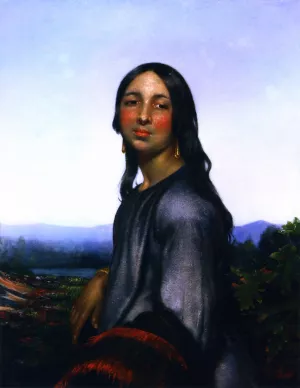 Indian Girl painting by James Edward Freeman