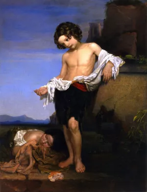 Italian Beggars by James Edward Freeman Oil Painting