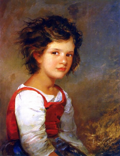 Roman Girl by James Edward Freeman - Hand-Painted Oil Painting Reproduction