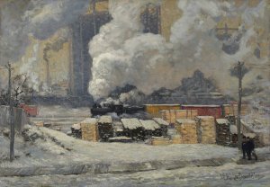 Tracks and Traffic by James Edward Hervey Macdonald Oil Painting