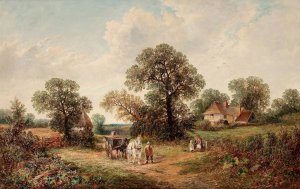 Sussex Landscape by James Edwin Meadows Oil Painting