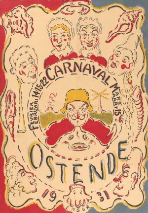 Affiche voor het carnaval van Oostende by James Ensor Oil Painting