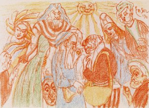 Caesar's Denarius by James Ensor Oil Painting