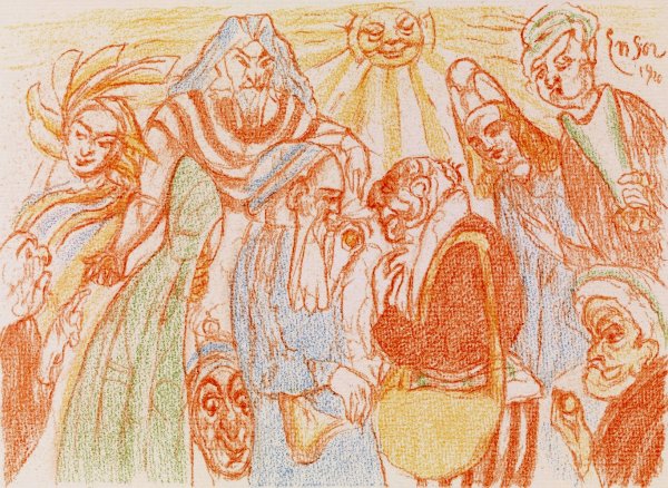Caesar's Denarius  by James Ensor - Hand-Painted Oil Painting Reproduction