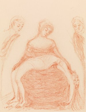 Christ on his Mothers Knees by James Ensor Oil Painting