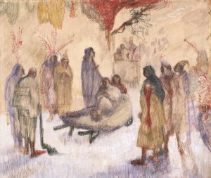 Christ with the Lame by James Ensor Oil Painting