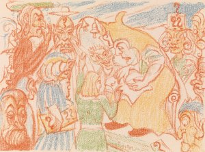 Christ's Dispute with the Doctors by James Ensor Oil Painting