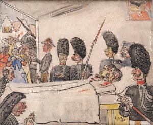 De gendarmen by James Ensor Oil Painting