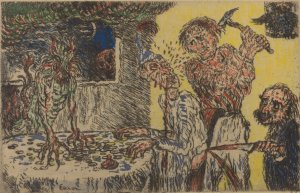 De gierigheid by James Ensor Oil Painting