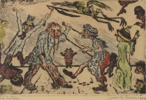 De gramschap by James Ensor Oil Painting