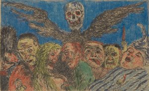 De hoofdzonden gedomineerd door de Dood by James Ensor Oil Painting