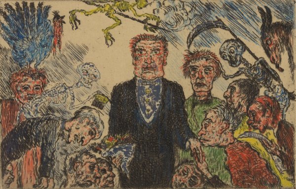 De hoogmoed  by James Ensor - Hand-Painted Oil Painting Reproduction