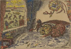 De luiheid by James Ensor Oil Painting