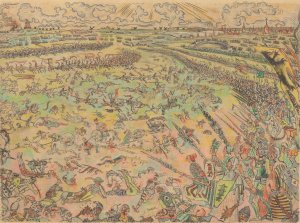 De Slag der Gulden Sporen by James Ensor Oil Painting