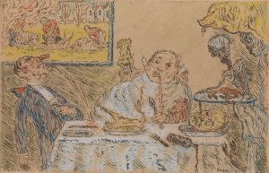 Gluttony by James Ensor Oil Painting