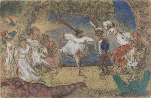 Het fantastische bal Oil painting by James Ensor