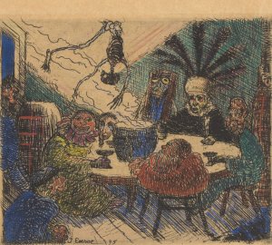 Koning Pest by James Ensor Oil Painting