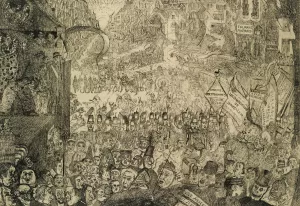 L'entree Du Christ a Bruxelles by James Ensor Oil Painting