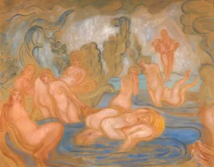 Les Baigneuses Oil painting by James Ensor