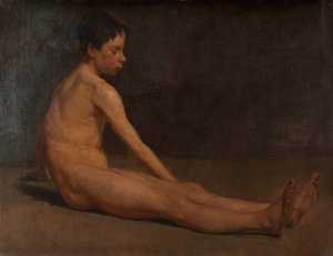 Naked boy by James Ensor Oil Painting