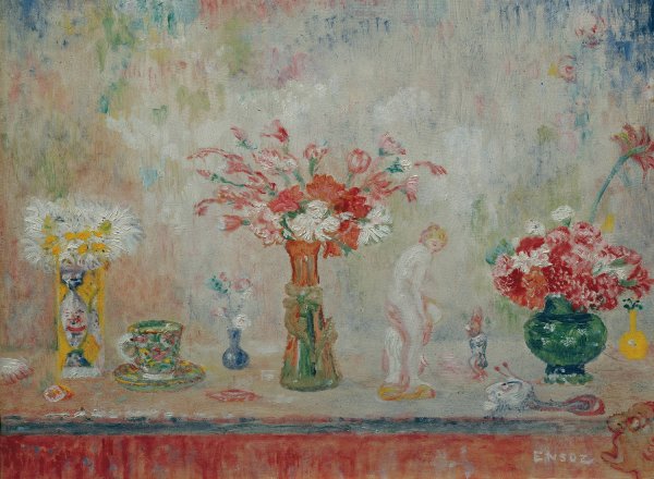 Phantastisches Stillleben  by James Ensor - Hand-Painted Oil Painting Reproduction