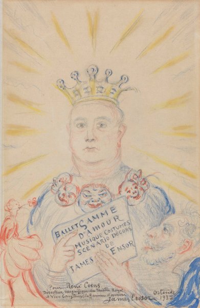 Portrait of Rene Coens  by James Ensor - Hand-Painted Oil Painting Reproduction