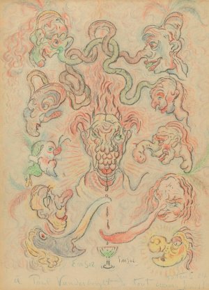 Rendez notre ancienne face fors les chers faux nez burlesques by James Ensor Oil Painting