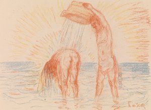 The Baptism of Christ by James Ensor Oil Painting