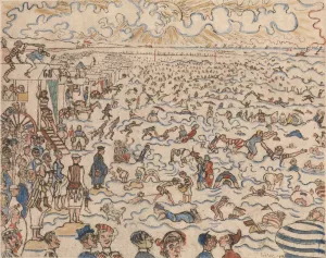The Baths at Ostende by James Ensor Oil Painting