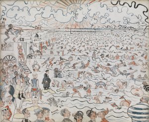 The Beach at Ostende Oil painting by James Ensor