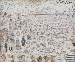 The Beach at Ostende by James Ensor Oil Painting