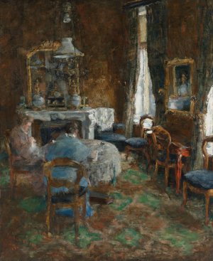 The Bourgeois Salon by James Ensor Oil Painting
