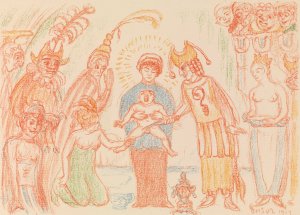 The Circumcision by James Ensor Oil Painting