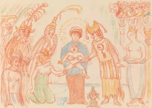 The Circumcision by James Ensor Oil Painting