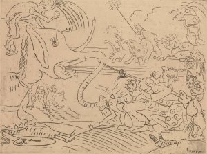 The Elephant's Joke by James Ensor Oil Painting