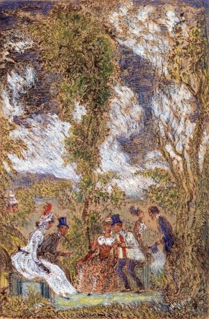 The Garden of Love by James Ensor Oil Painting