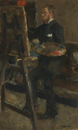 The Painter Alfred William Finch by James Ensor Oil Painting